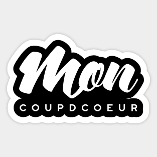 Moncoupdcoeur White Logo Sticker